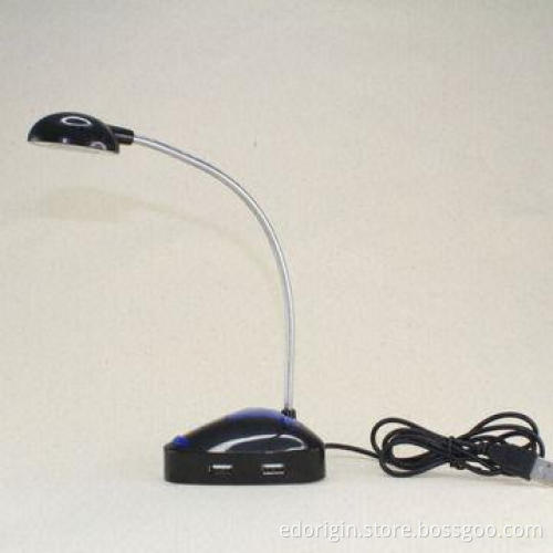 USB Hub LED Light with 4-port USB2.0 Hub, Foldable and Angle Adjustable, Logo Can be Printed On It